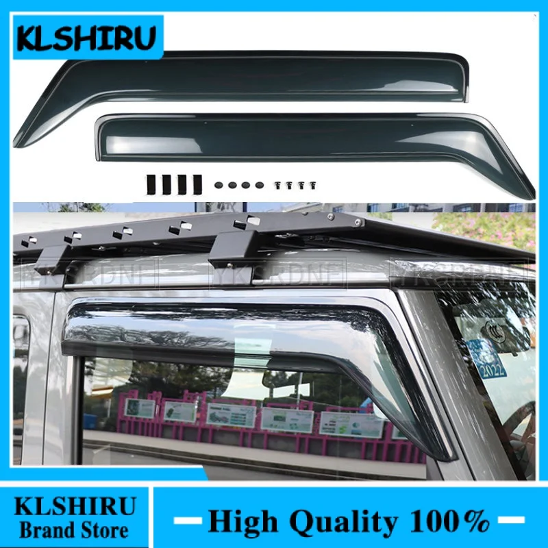 For Suzuki Jimny 2019 2020 JB64 JB74 ABS Plastic Window Visor Vent Shade Rain Sun Wind Guard Deflectors Awnings Shelters Cover