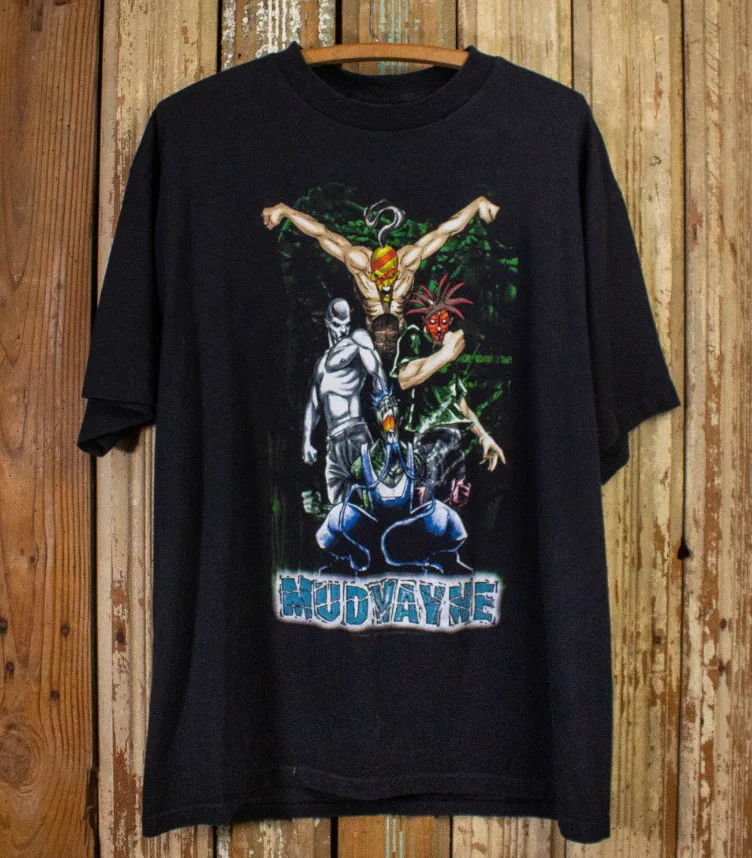 

Vtg Mudvayne Concert Tour Heavy Cotton Black Full Size Unisex Shirt J467