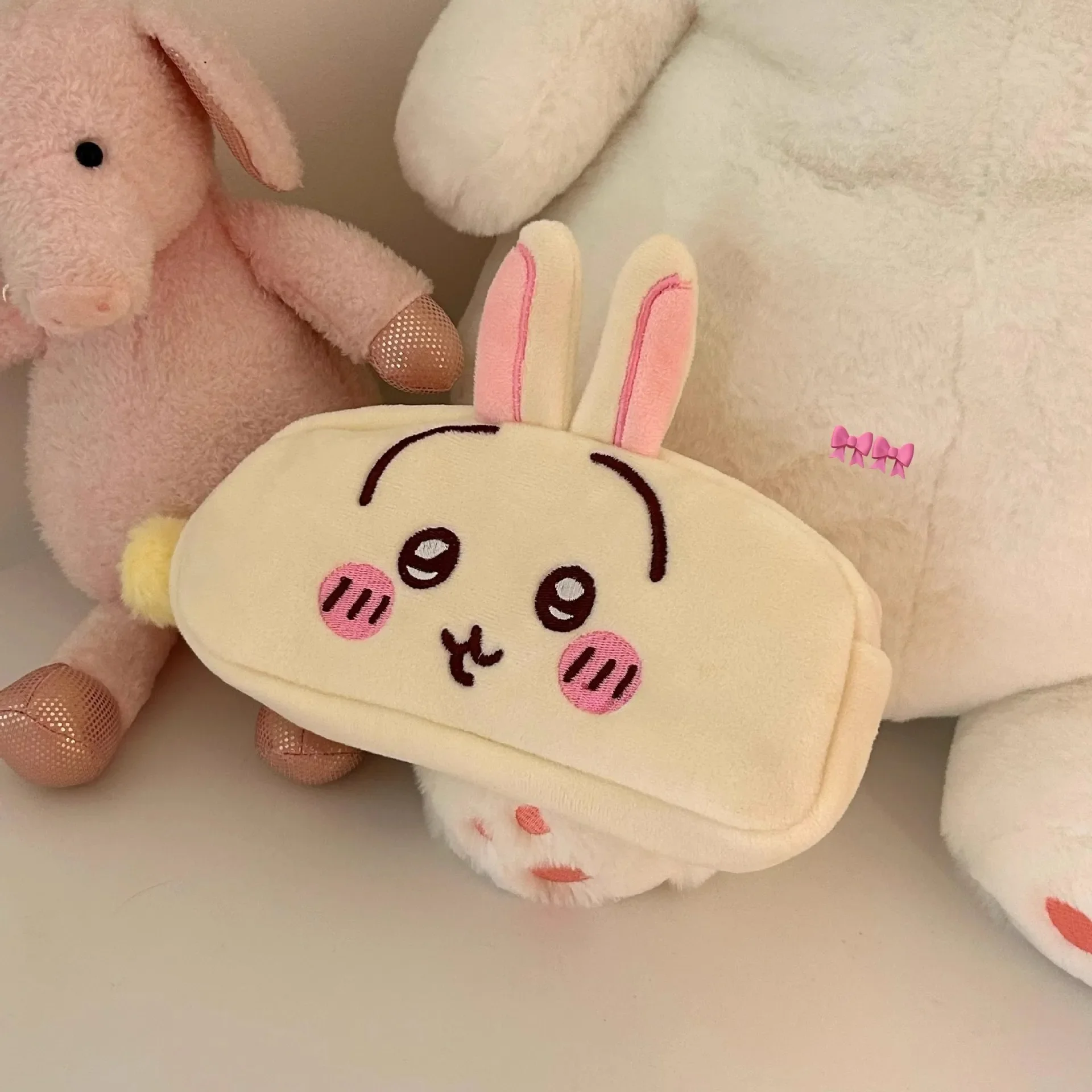 Plüsch-Federmäppchen Hachiware Usagi Federmäppchen Japanisches Niedliches Plüsch-Schreibwaren-Etui Große Kapazität Schüler-Schreibwarenbox – Detail 4