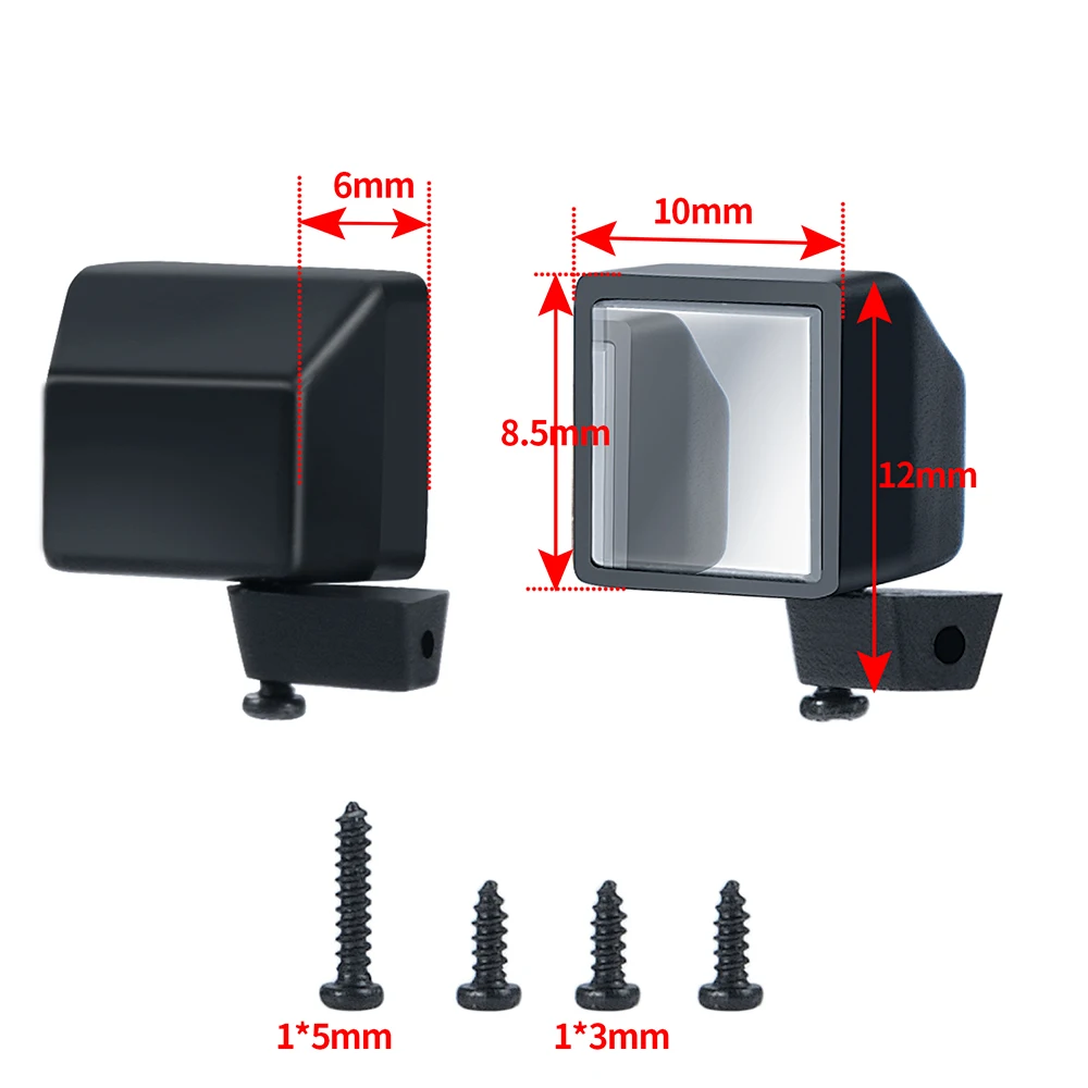 YEAHRUN-espejo retrovisor de Metal de simulación para coche teledirigido 1/24, piezas de actualización, Axial SCX24 axi002 AXI00005, 1 par