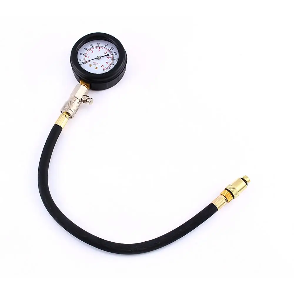 เครื่องยนต์เบนซินเครื่องทดสอบการบีบอัดเครื่องวัดทดสอบชุดรถจักรยานยนต์โรงรถเครื่องมือกรณี