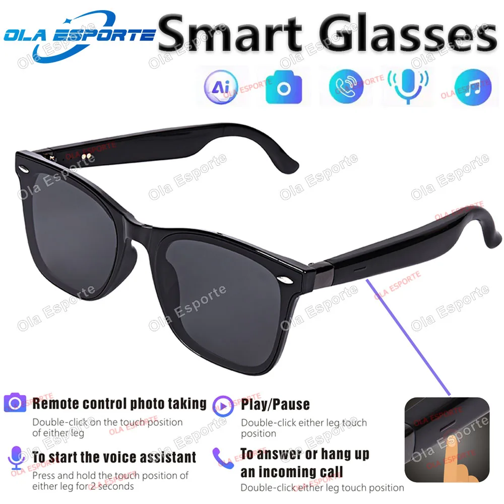 

2026 New AI Smart Glasses Multifunctional Bluetooth Call Music Player Camera Control Voice Assistant Translate Glasses Men Women