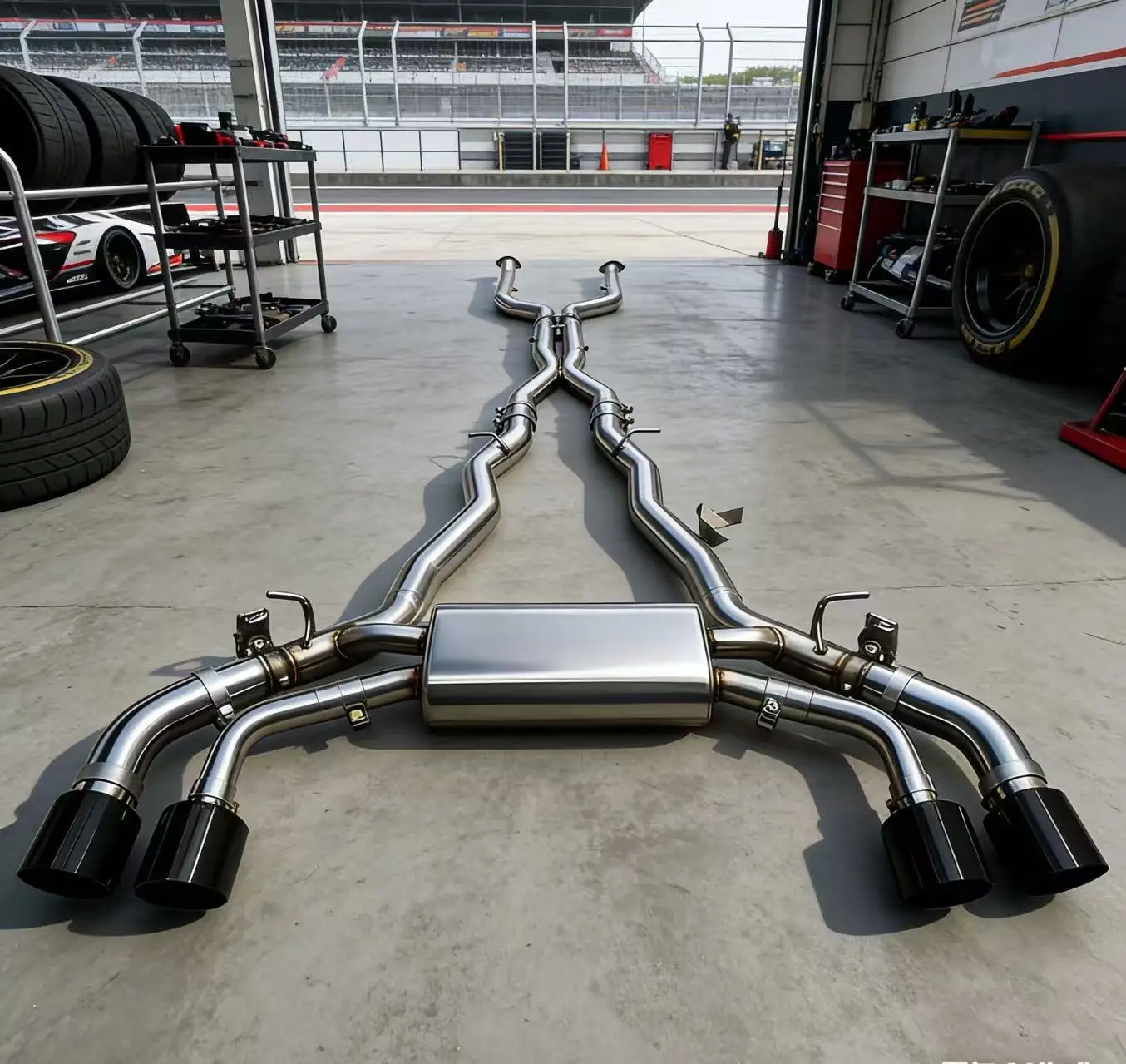 

PRO Suitable for Drawing Exhaust Pipes with Valves and Tail Throats in the Middle and Rear Sections of BMW M5 G90 4.4T