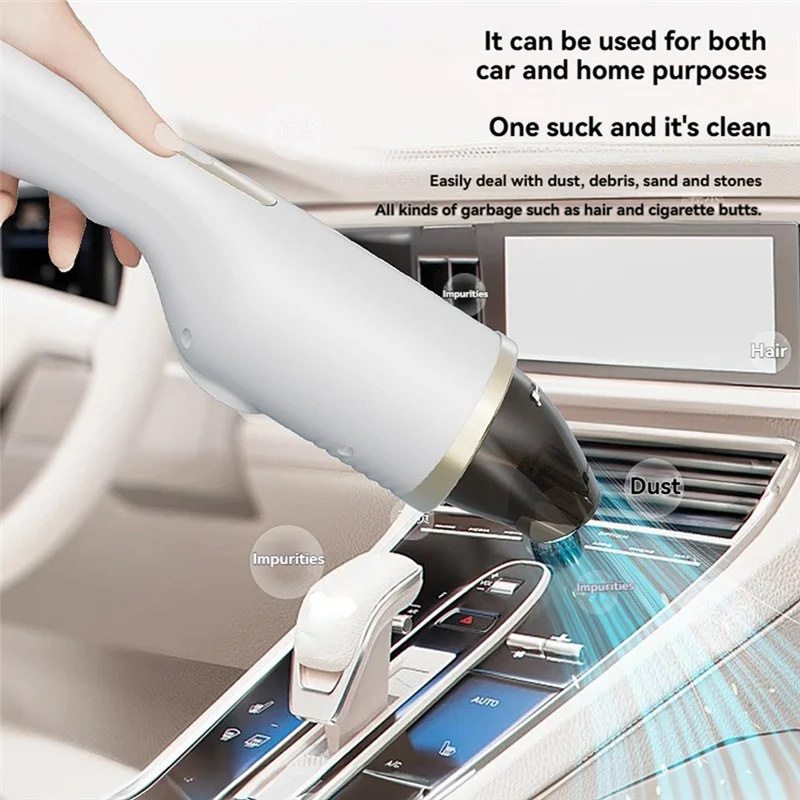 BFYL Mini Cordless Handheld Vacuum With UV Light 3 In 1 Suction & Blower HEPA Filter 4 Nozzles For Comprehensive Cleaning