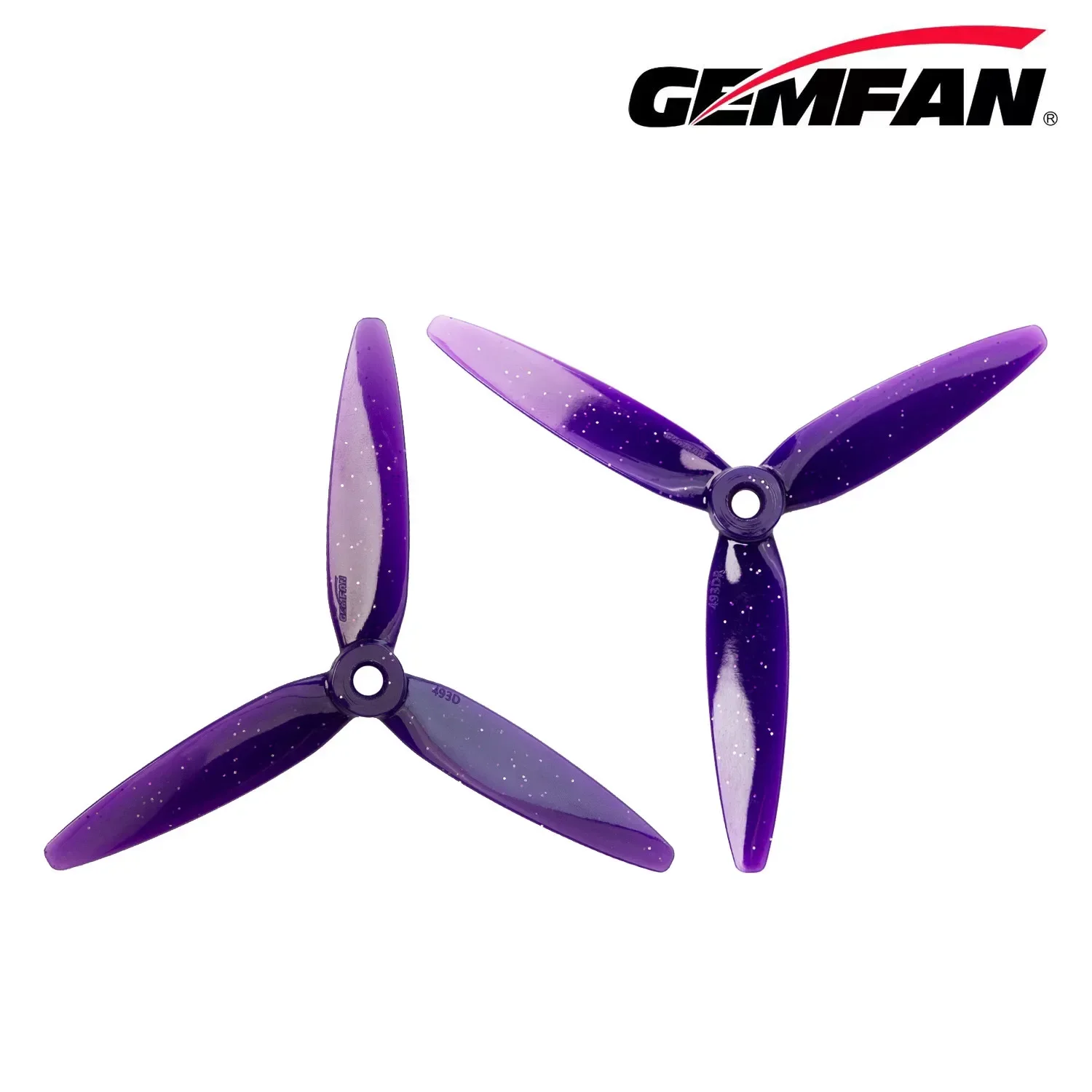 2Pairs Gemfan 493D Zoe Collaboration 3 Blade 4.9inch Propellers For For Small-sized Dual-Rotor Freestyle Racing Drones