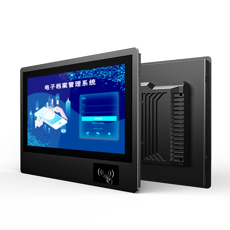 

NFC Scanning Industrial Panel PC Fingerprint Reader Capacitive Touch Display Flush Mount Customizable Touch PC