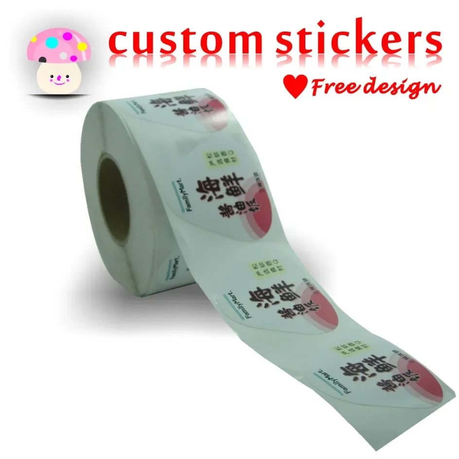 Custom Round Holographic Logo Stickers Self-Adhesive Transparent Or White PVC Vinyl Label Printing for Business Use