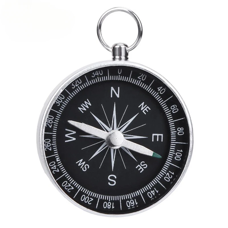 1Pc Compass Keychain Pendant Aluminum Alloy Metal Material Portable Gift Mini Pocket Outdoor Adventure Travel Compass Tools