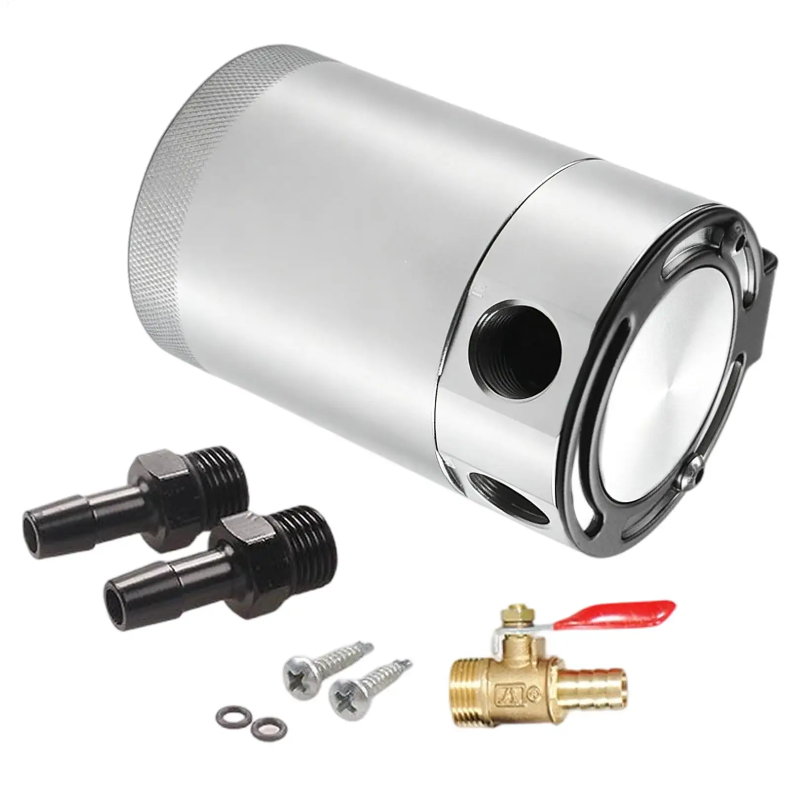 Oil Catch Can 300ml Aluminum Alloy Multi-functional Air Oil Separator Tank For Trailer RV Automotive Sedan Pickup Tractor Truck