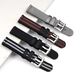 Premium Smooth Nylon Watch Strap 18mm 20mm 22mm Woven Nylon Seatbelt Watchband Quick Release Replacement Wristband for Seiko