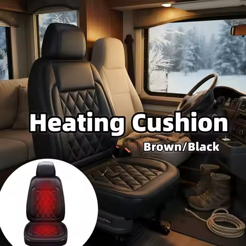 RV Heating Cushion 12V Winter Motorhome Caravan Seat Cover Seat Driver Seat Cover Rear Seat Cover Electric Seat Heating Cushion