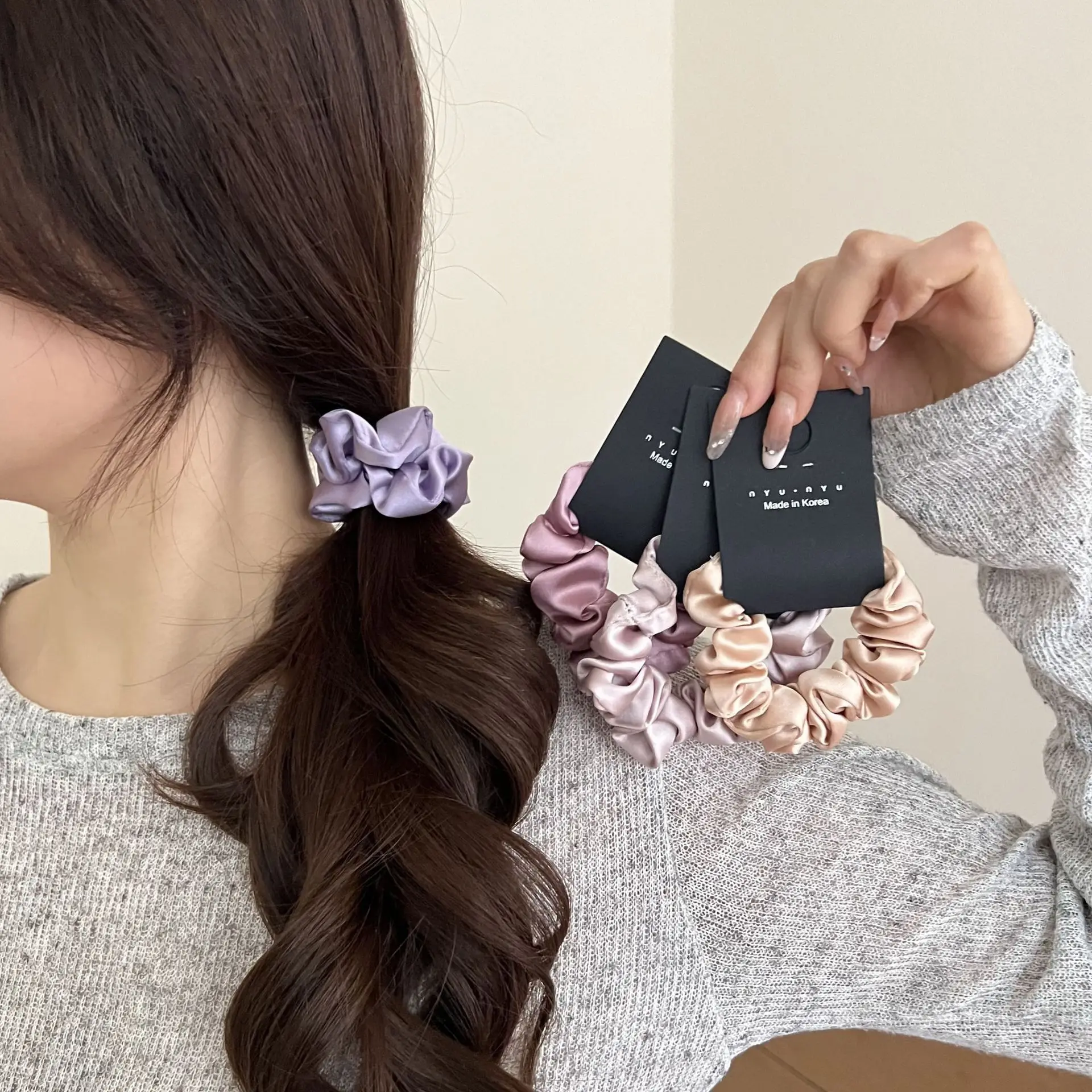 

Silky-Smooth Elegant Hair Ties Imitation Silk Satin Hair Ties Versatile Fashion Hair Accessories for Women