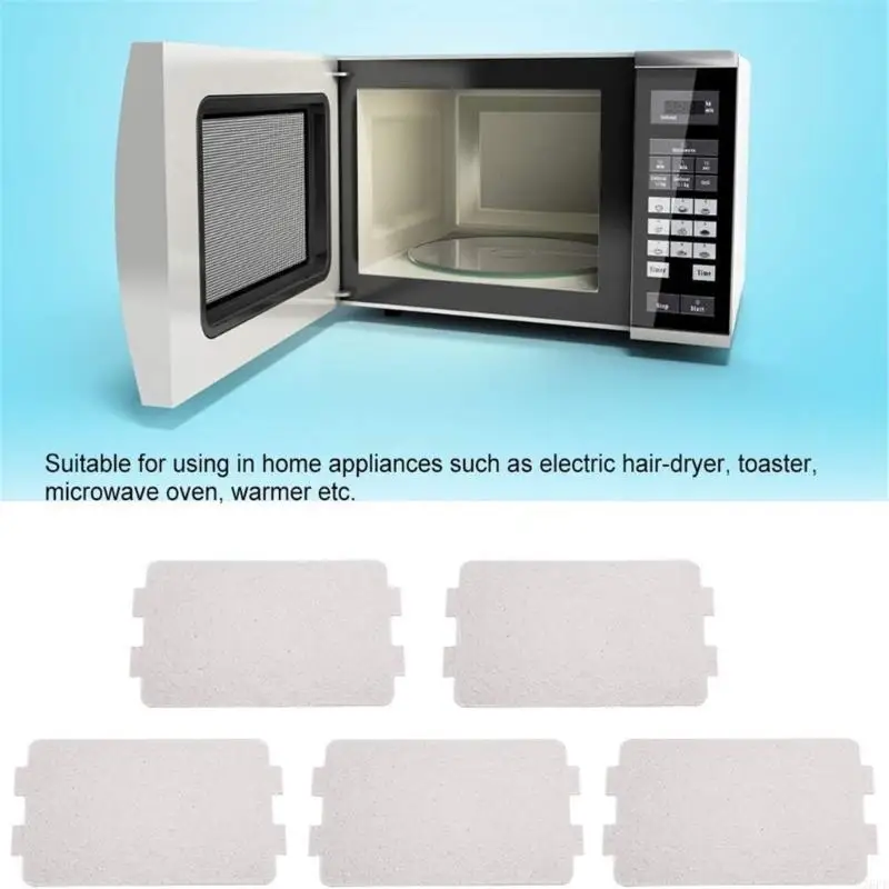 J6PE Pack из 10 Cuttable Mica Plate Plate Mica Lies Microwave Waveguide Cover для кухни