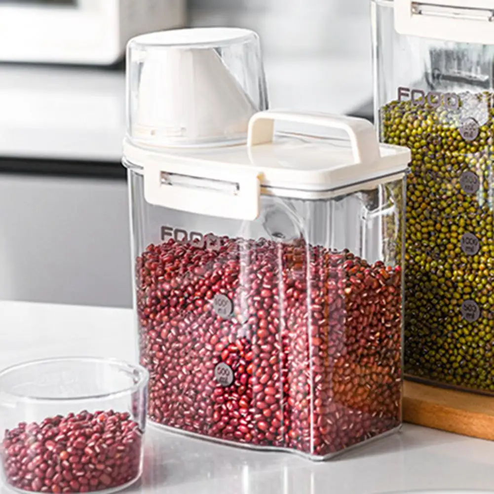 

Measuring Cup Food Storage Container Bpa-free Food Storage Jar Capacity Airtight Food Storage Jars with for Cereal for Kitchen