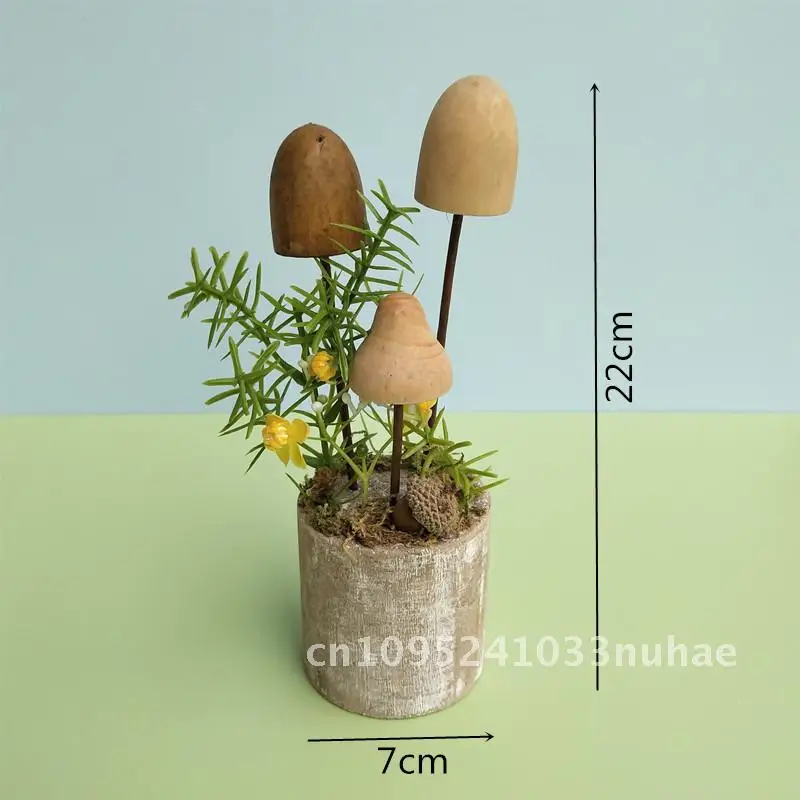 Wooden stump Mushroom Desktop Ornaments Kindergarten Mori Decoration Garden Villa Courtyard Plant Corner Outdoor Arrangement