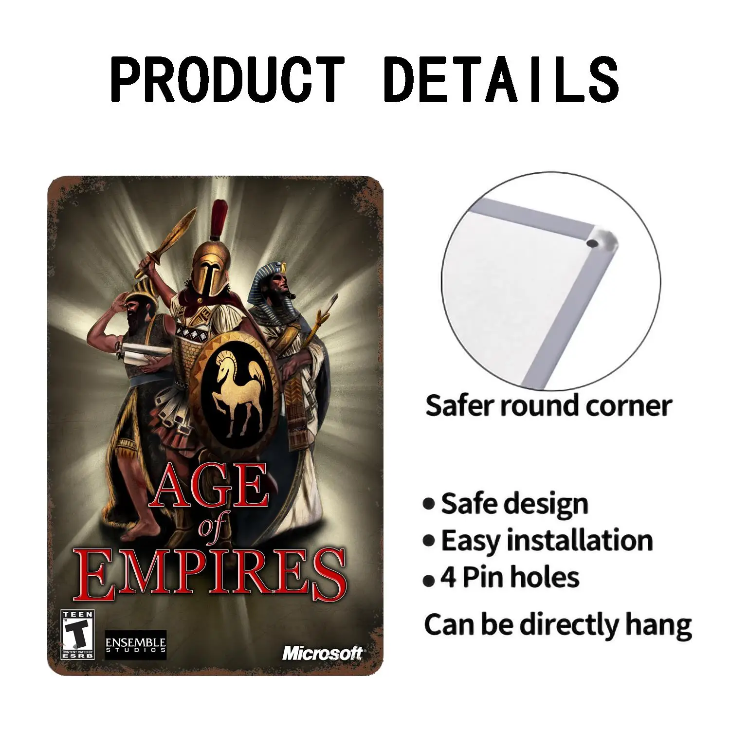 Age of Empires II Definitive Edition Poster Vintage Tin Metal Sign Decorative Plaque for Pub Bar Man Cave Club Wall Decoration