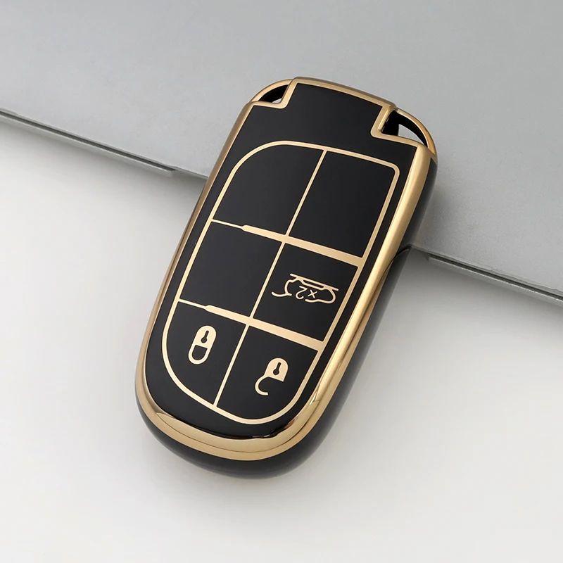 TPU Car Key Case Cover For Dodge Ram 1500 Journey Charger Dart Challenger Grand Cherokee Renegade Fiat For Jeep Chrysler 300C