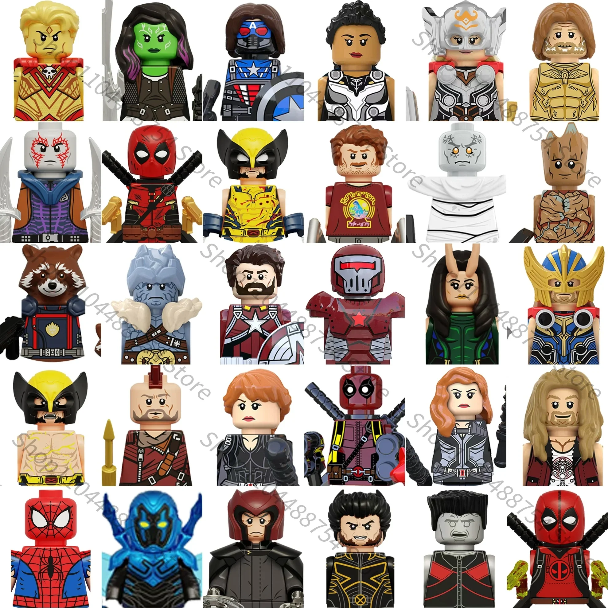 

Hot collectible toys Blocks Bricks Mini character building blocks Hot toy children's party gift Marvel Magneto Spider-Man