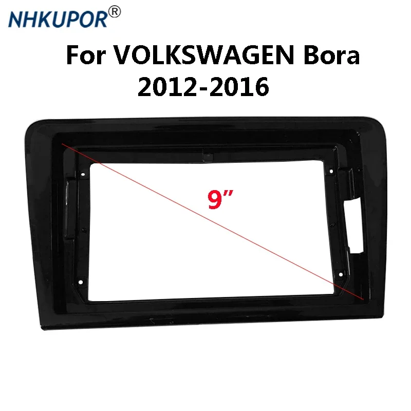 Fascia de Radio de coche para VOLKSWAGEN VW Bora 2012 2013 2014 2015 2016 Kit de marco de placa frontal de bisel de Panel de tablero de instalación estéreo automático
