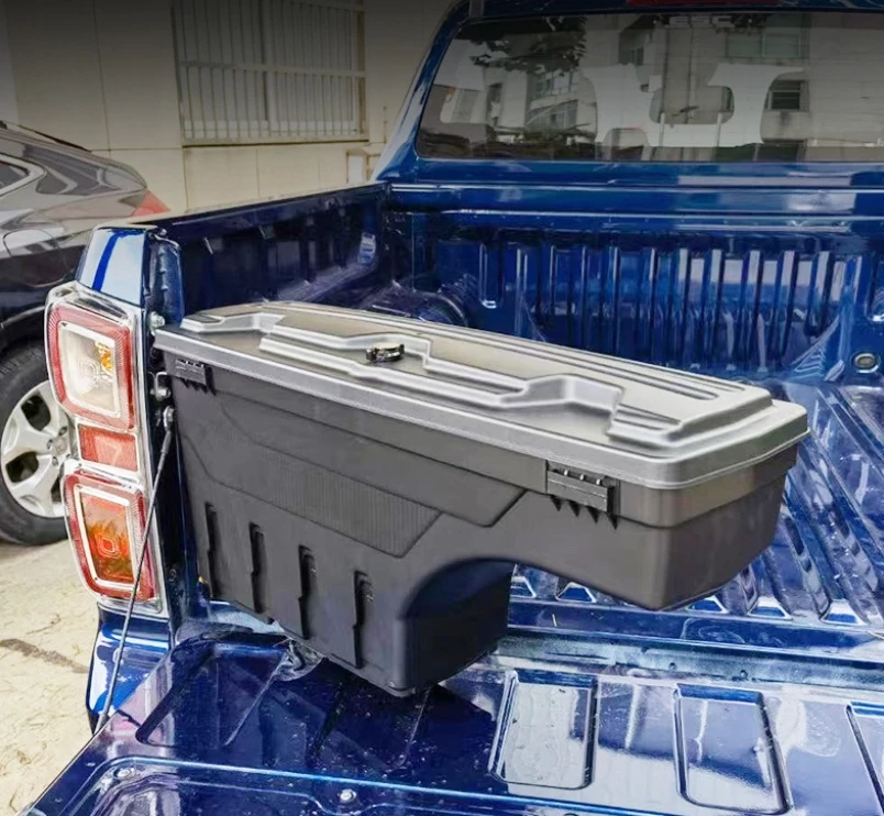 High Quality 4X4 Accessories Black Sports Style Pickup Truck Bed Storage Boxes Replacement MDPE Material Rotatable Toolbox Easy