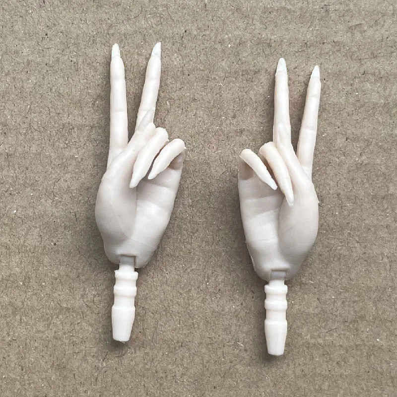 MENGF 1/6 دمية الأيدي مسمار طويل 7 لفتات دمية الأيدي البني الوردي الأبيض سوبر وايت أجزاء الدمية الملحقات #5