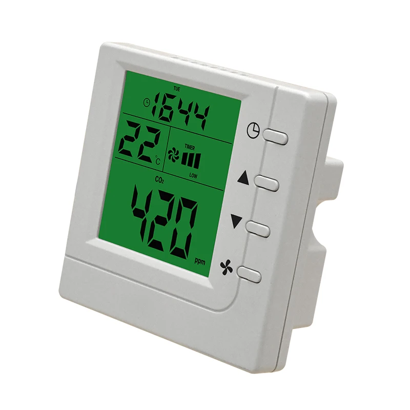 HVAC system 3 speed fan controller with temperature and CO2 display RS485 ventilation fresh air controller