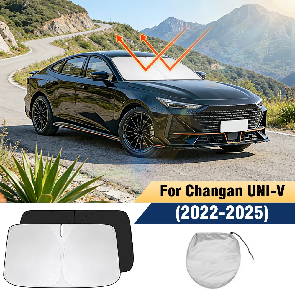 

Солнцезащитный козырек для лобового стекла Changan UNI-V 2022-2025, складной, с защитой от УФ-лучей, для блокировки солнечных лучей