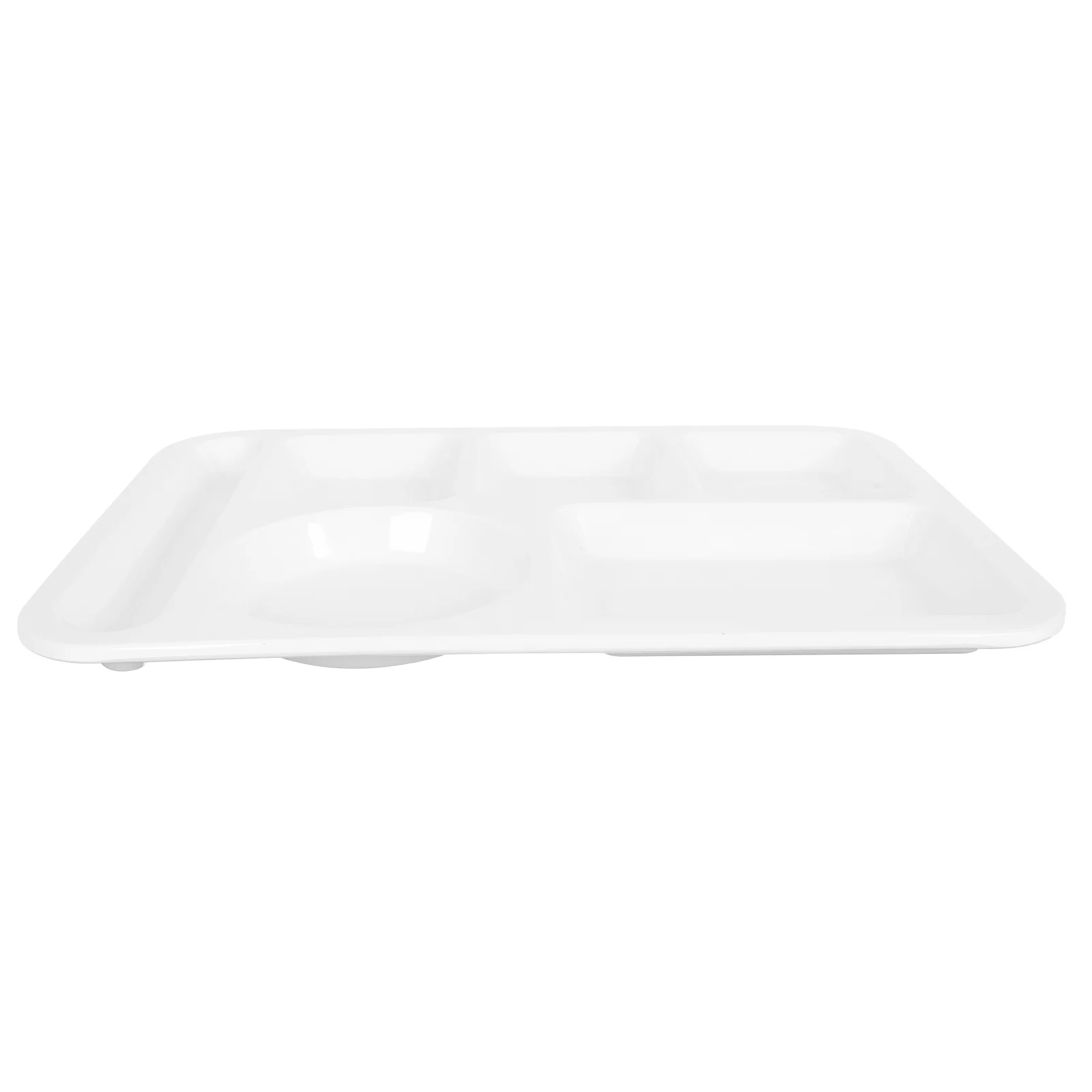 

Six-grid Meal Plate White Kids Dinnerware Portion Control Dividers Stacking Storage Anti-falling Multi-compartment Food Plate