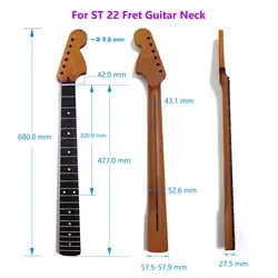 Electric Guitar Neck 22 Fret Maple Roasted Maple or Rosewood Fingerboard for ST Guitar Replacement Parts