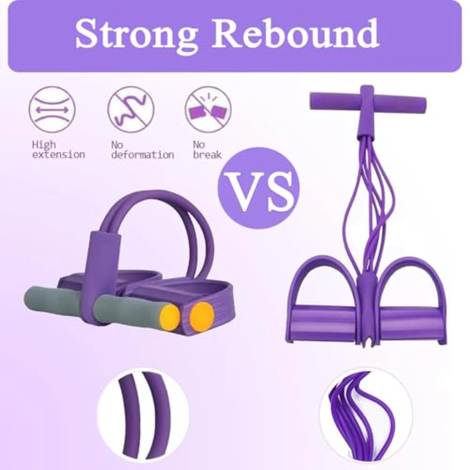 6 أربطة مقاومة لليوجا المرنة، تمرين كامل الجسم، تنحيف الخصر والذراع والساق، معدات لياقة بدنية متينة #5