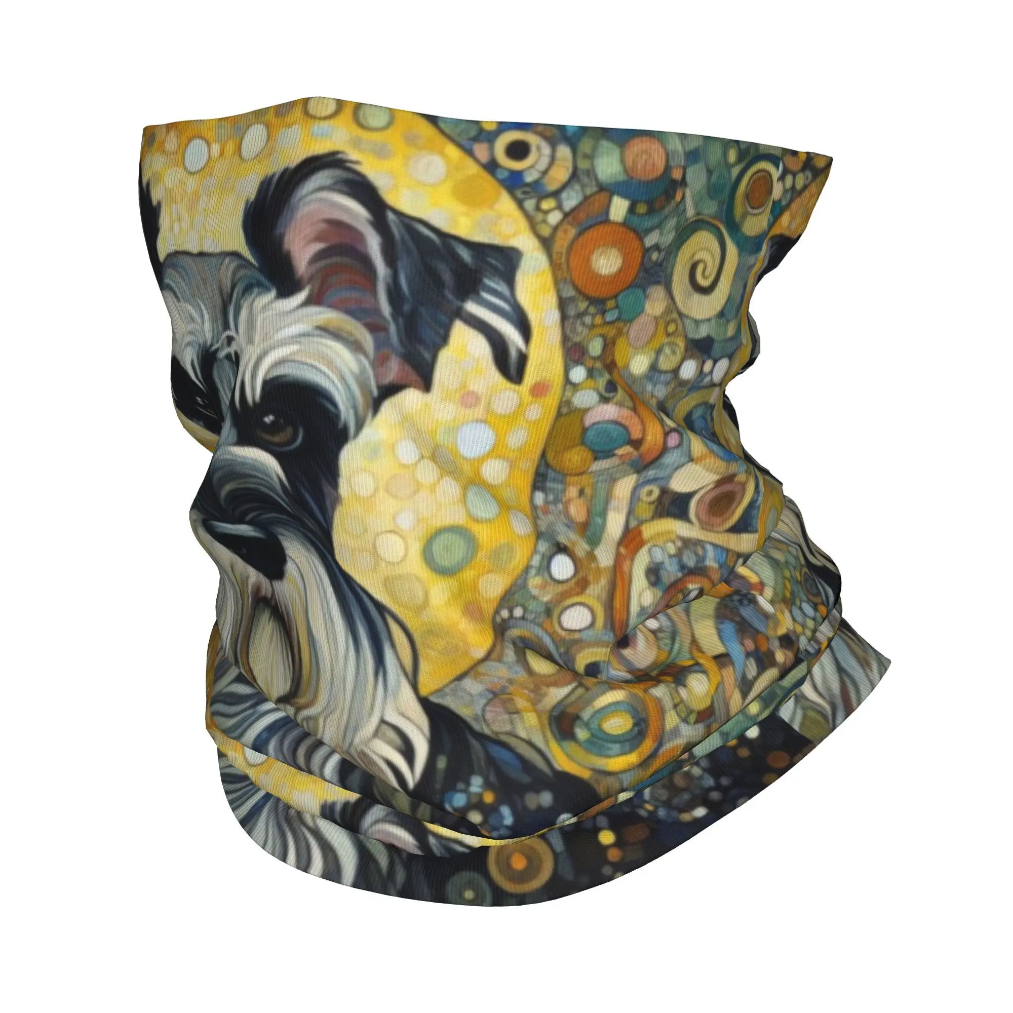 Pañuelo Schnauzer de estilo de arte moderno, polaina para el cuello, bufanda estampada para la cara, bufanda cálida para ciclismo, montar para hombres, mujeres y adultos a prueba de viento