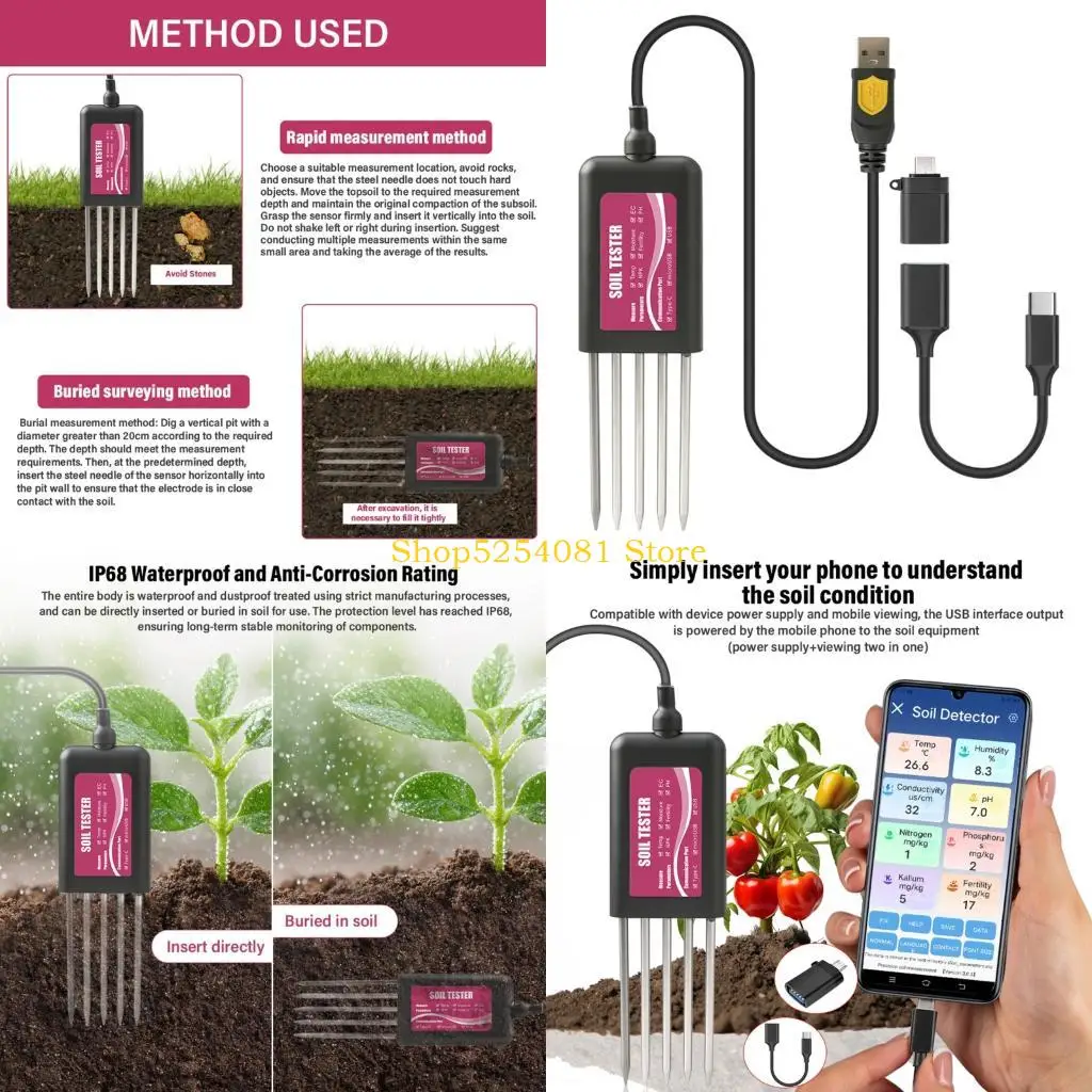 AXYC Portable Intelligent Soil Nutrient Detector With Real Time Monitoring For Optimally Plant Growth Efficient Farming