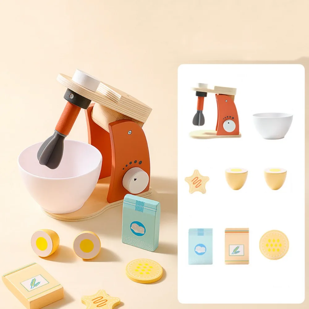 Blender Simulatie Houten Koffiezetapparaat Interactieve Montessori Keuken Fantasiespel DIY Vroeg Leren Koken Voedsel Modelset