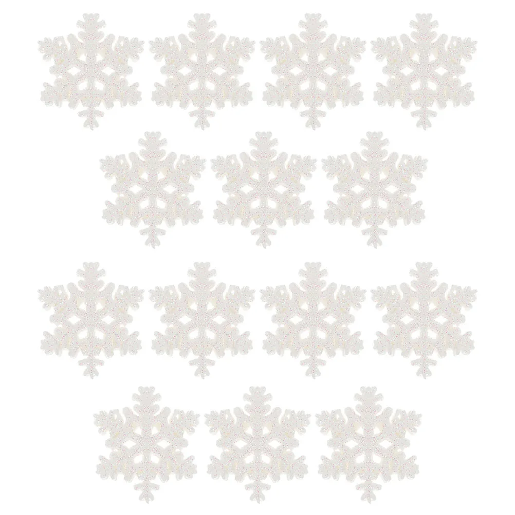 

50pcs Snowflake Pendant Christmas Tree Hanging Decors Resin Xmas naments DIY Miniature Decorations Holiday Accessories