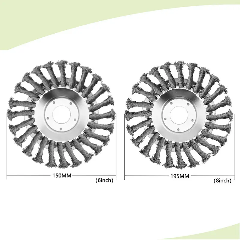 Imagem -05 - Lusqi-garden Grama Trimmer Cabeça Aço Roda Escova de Ervas Daninhas Cortador de Escova Garden Lawnmover Power Tool 8