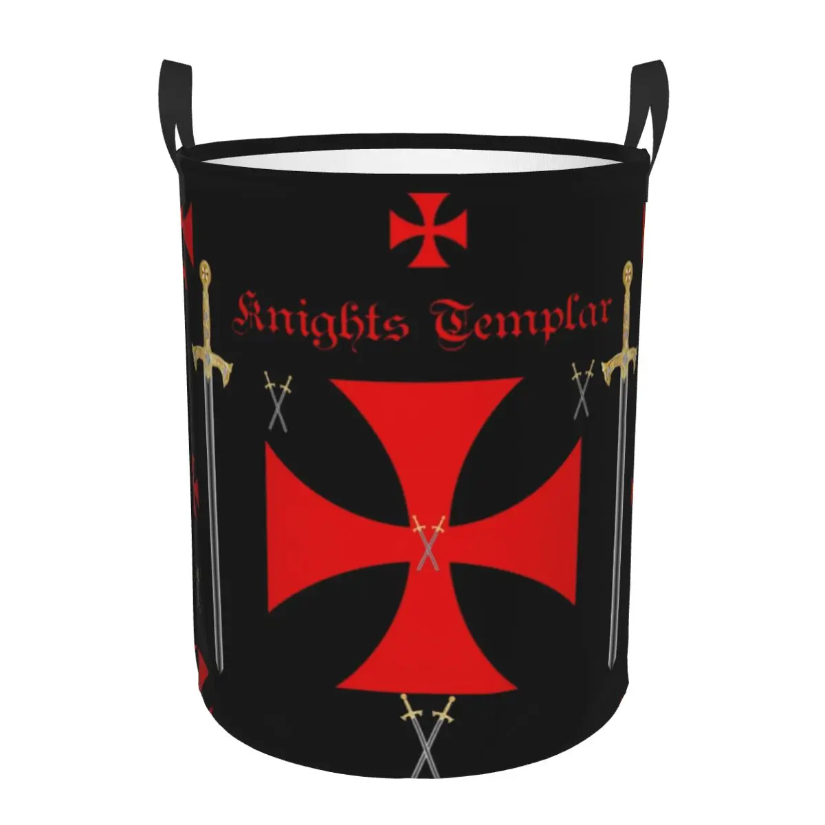 Medieval Emblem Knights Templar Laundry Hamper Large Clothes Storage Basket Ordre du Temple Cross Toy Bin Organizer for Kids