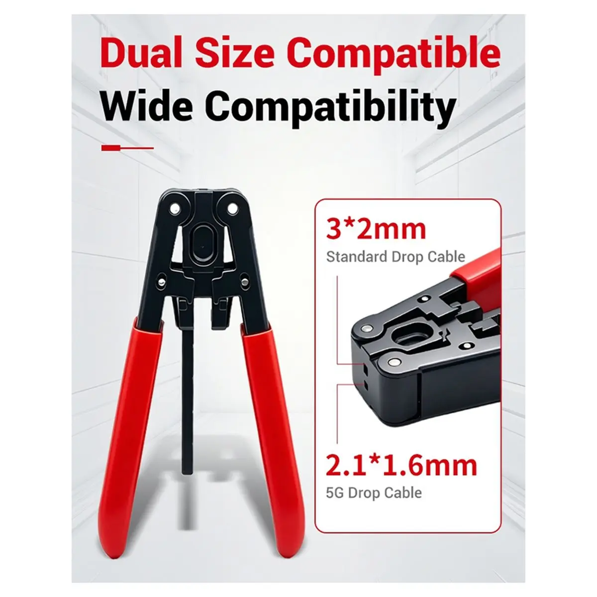 Optical Fiber Wire Stripper Multi-Functional 5G/4G Dual-Purpose Fiber Optic Cable Stripper Drop Cable Stripper