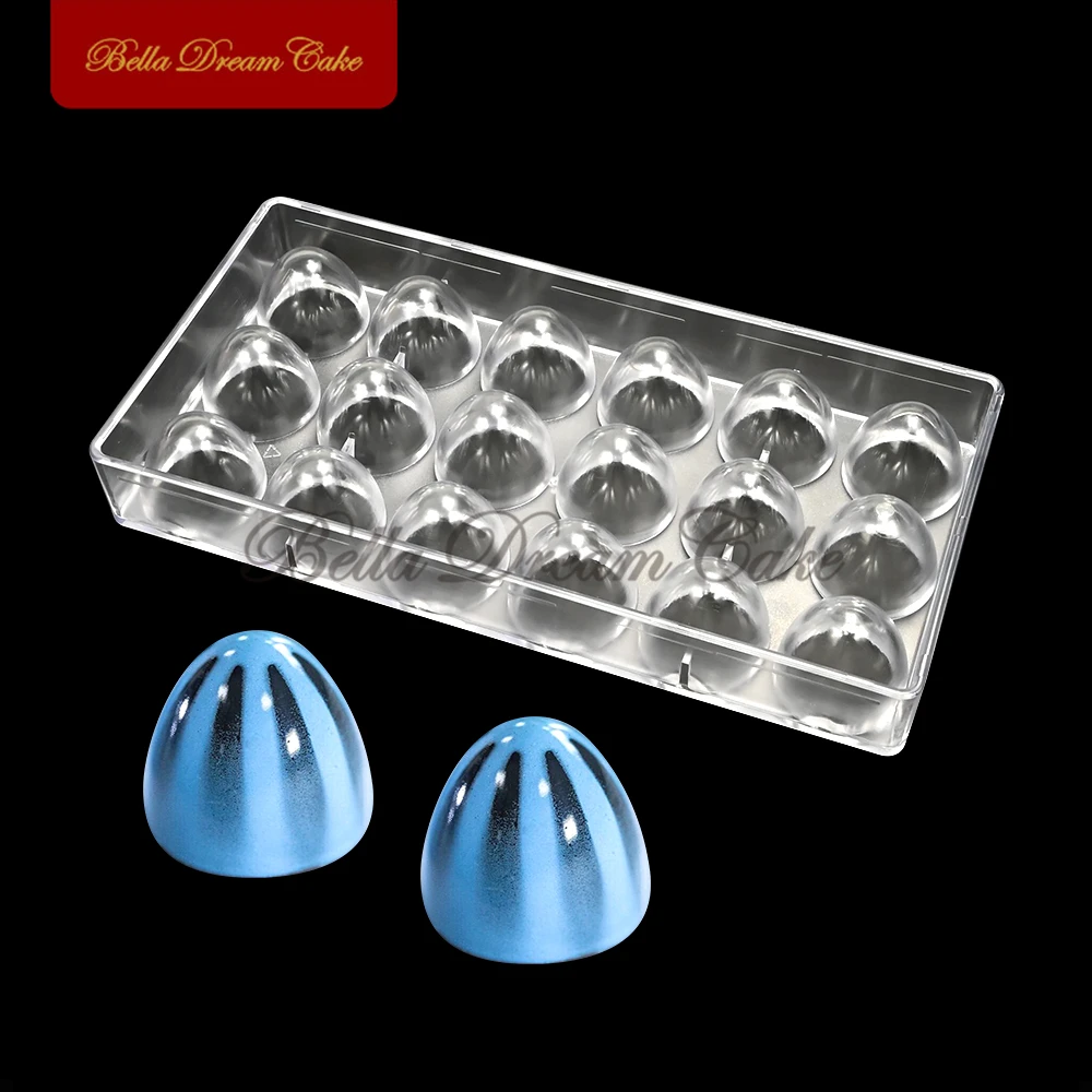 18 Cavity Bullet Shape Bonbon Chocolate Mold DIY Polycarbonate Truffle Mould for Candy Dessert Cake Decorating Tools Bakeware