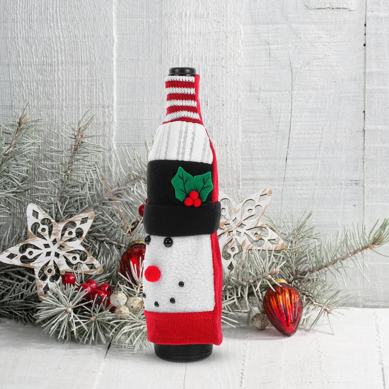 

Christmas Bottle Set Decorative Clothing Holiday Wine Bag Table Cover Party Decorations Santa Bags