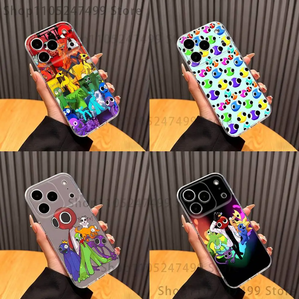 

R-Rainbow F-Friends Phone Case For iPhone 17,16,15,14,13,12,11 Pro,Max,Plus,X,XS,XR,SE4,E Mini Transparent Soft Cover