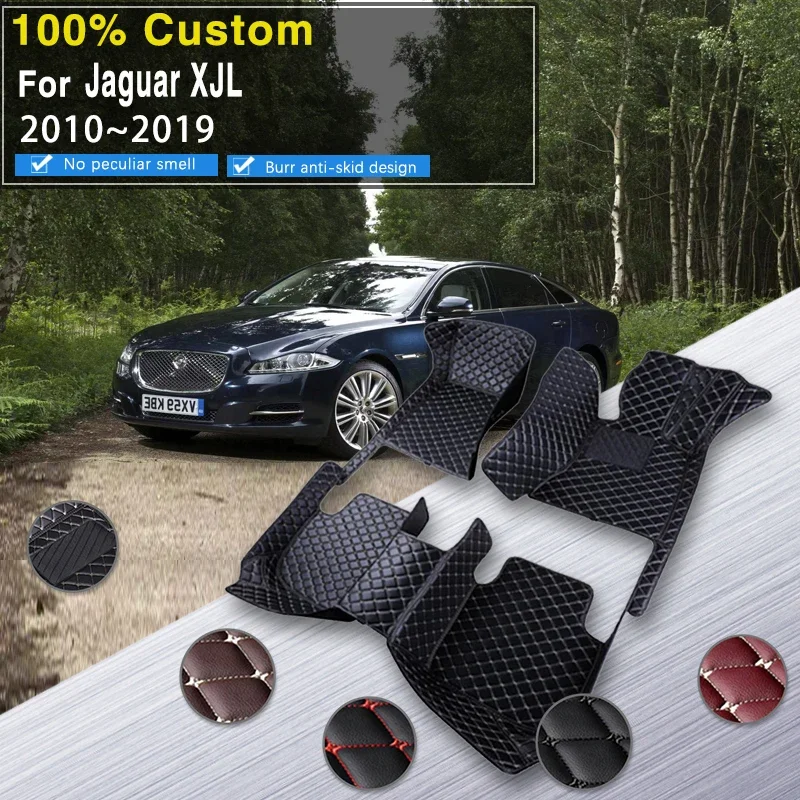 

Quality Leather Car Floor Mats For Jaguar XJL X351 2010~2019 Anti-dirty Pads Car Floor Matts Carpets Car Accessories Interior De
