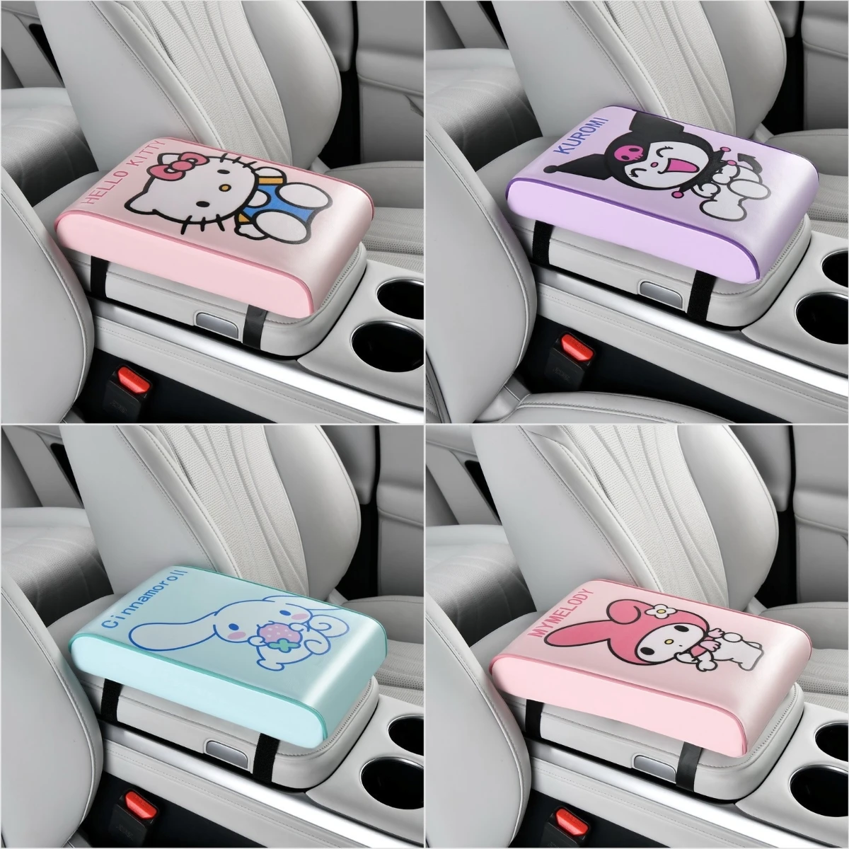 

Car Mounted Armrest Pad Central Wave Pattern Armrest Box Memory Cotton Height Increasing Pad All Season Universal Comfort Mod
