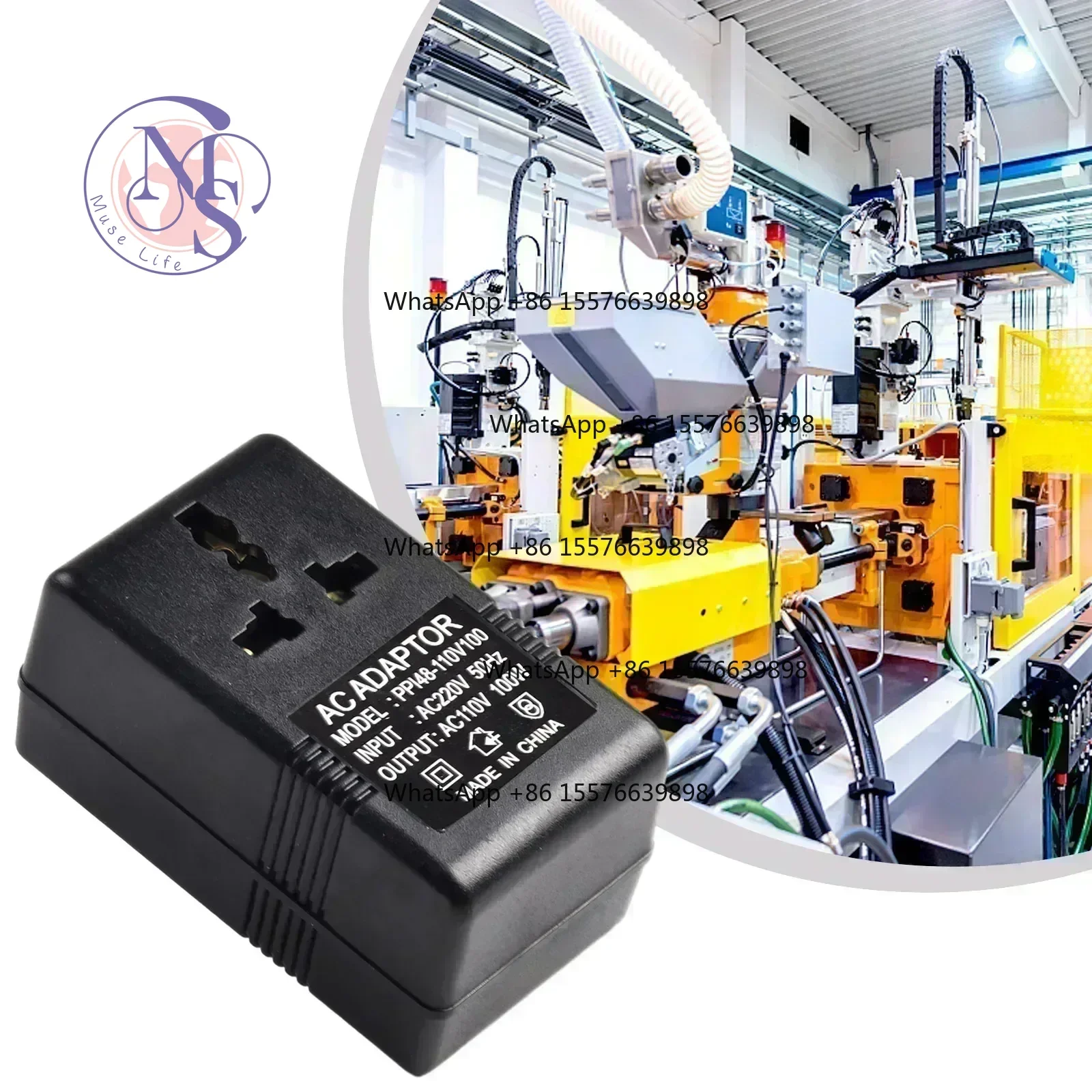 ZOCI-FOR-220V To 110V Step Down Voltage Converter EU Plug 50W 100W Adapter Replacement Parts