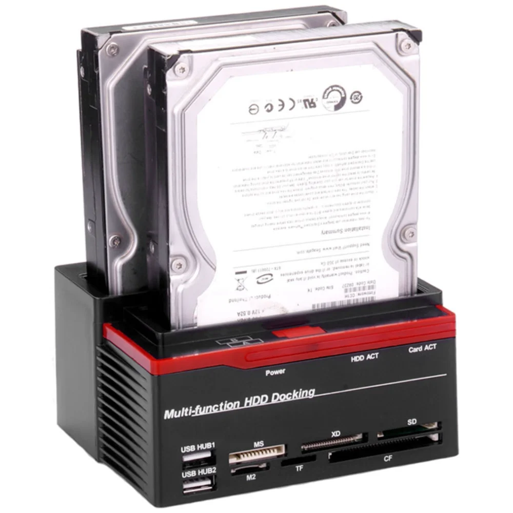 

Док-станция для жесткого диска SATA IDE HDD SSD 2,5/3,5 дюйма, жесткий диск с кардридером USB к внешнему HD для ноутбука ПК 4 5