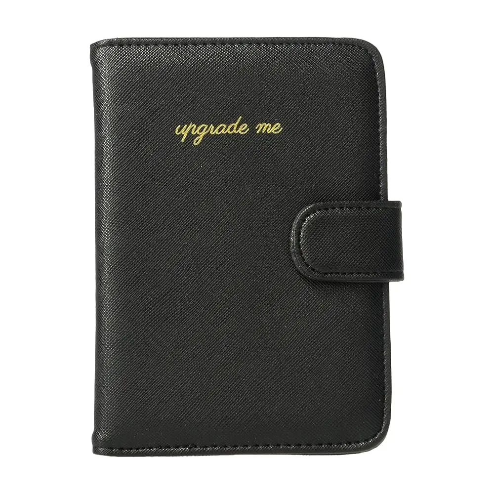 

Чехол для паспорта и дорожный кошелек - черный/золотой с надписью, Upgrade Me