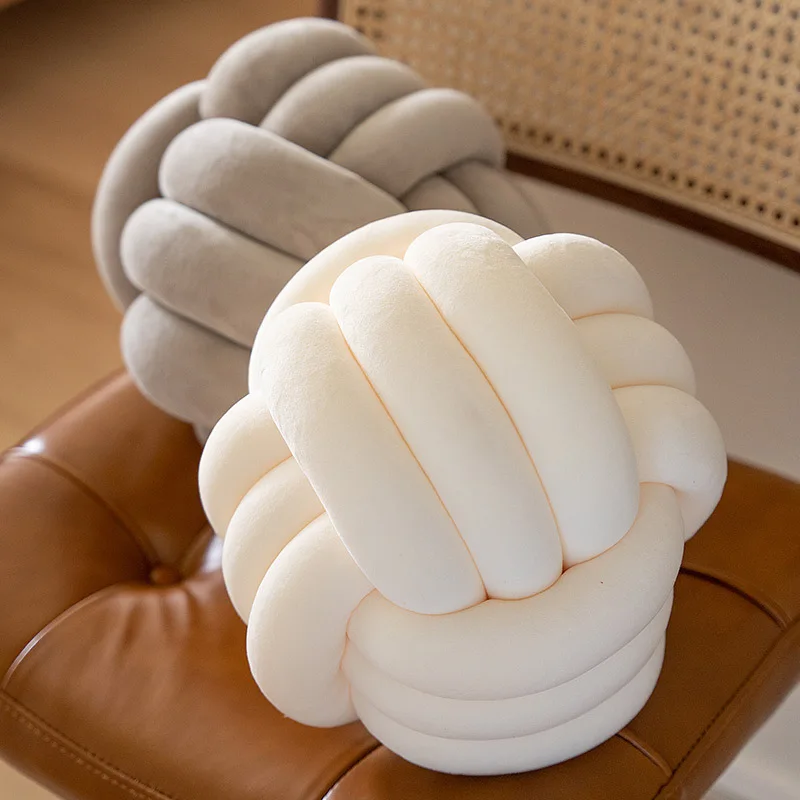 

Nordic Style Knot Pillow Cute round Sofa Bed Headboard Decorative Pillow Children's Bedroom Bed Head Decor for Girls