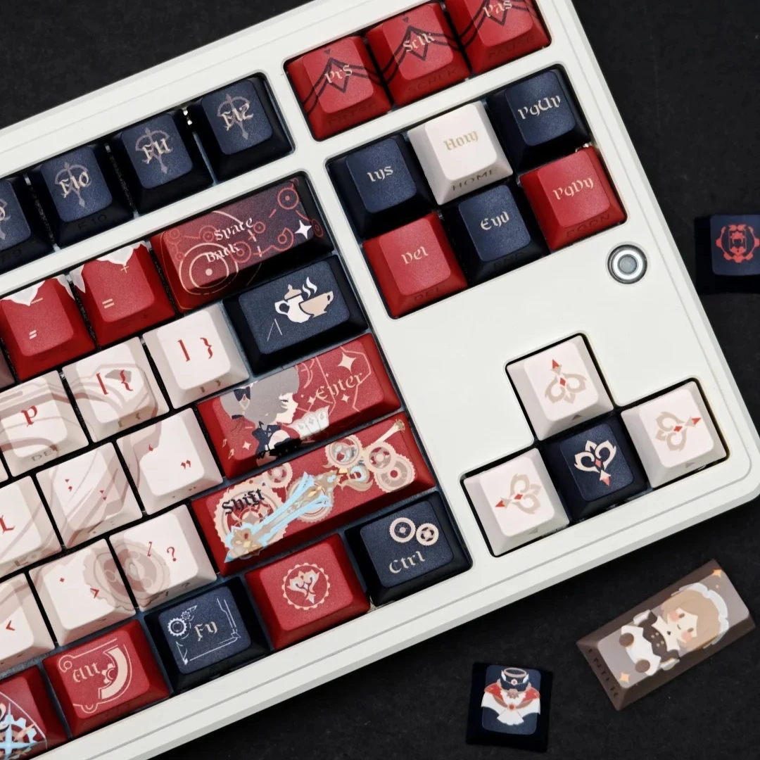 MAIMOOO Genshin Impact Sandrone Keycaps Cherry Profile PBT Custom Marionette Anime Game Keycap for Aula Mechanical Keyboard
