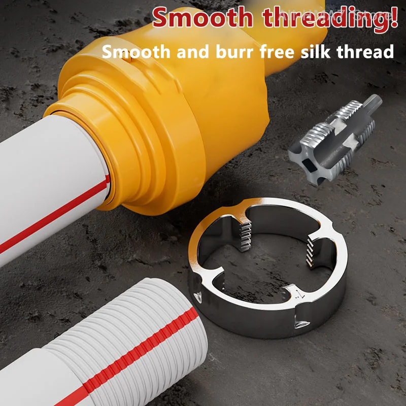 Ouvre-filetage interne pour tuyau d'eau PPR, 1 jeu de 4/6 Points, robinet rond pour perceuse électrique, Kit d'enfilage de tuyaux en PVC