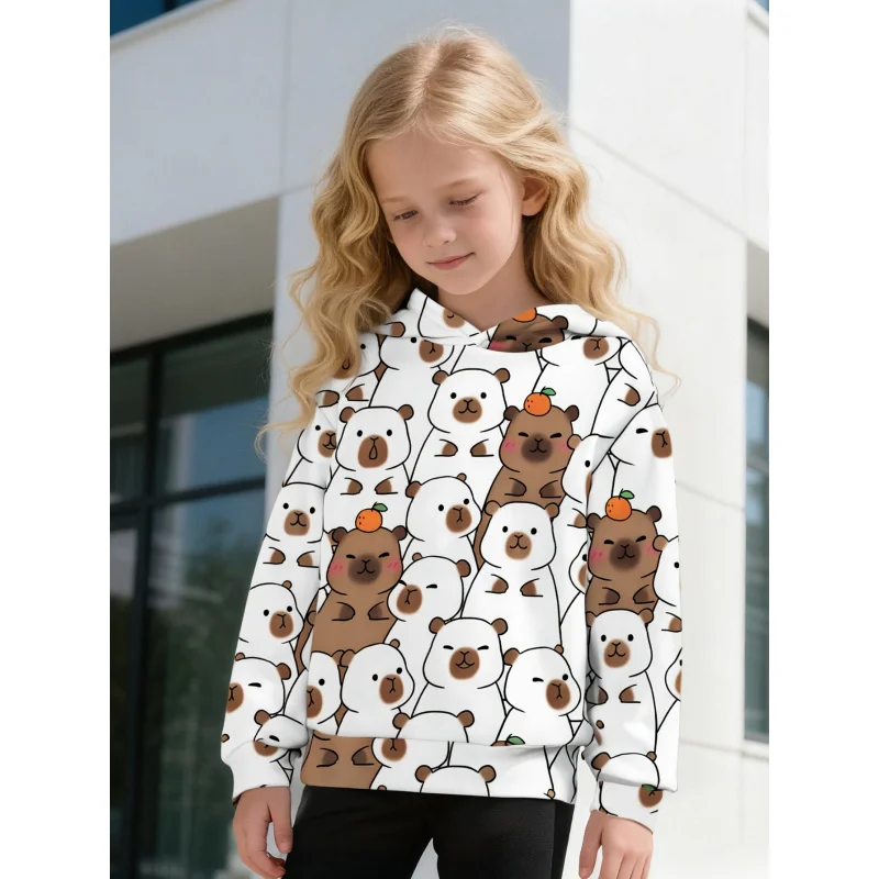 سترة غير رسمية للخريف والشتاء على شكل الدب الكرتوني للفتيات لعام 2025 #1