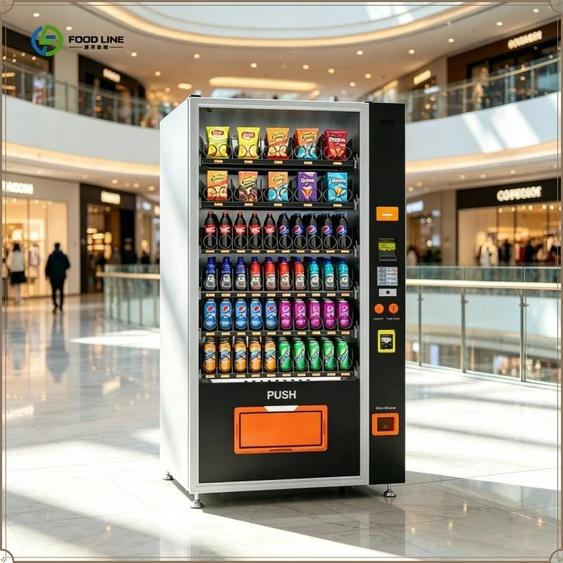 Automatic Distributors of Drinks Snacks Vendor Machine NFC Pay Vending Machine Can-Bottle Soda FL Customized